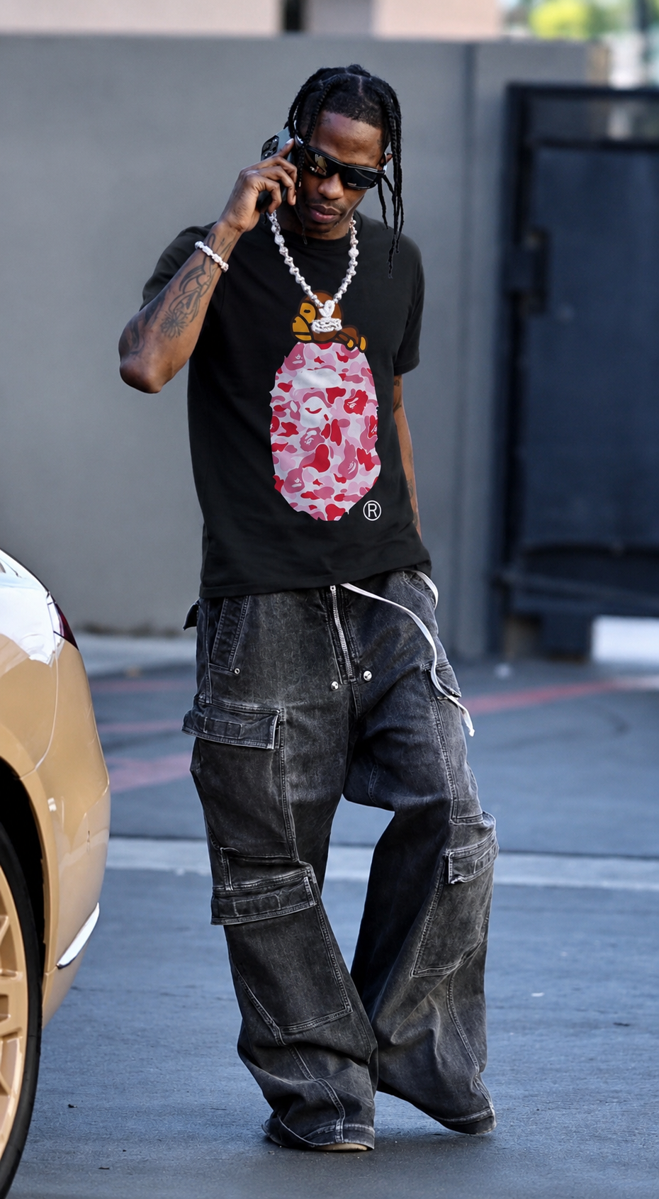 BAPE Pink Camo Tee (Black)